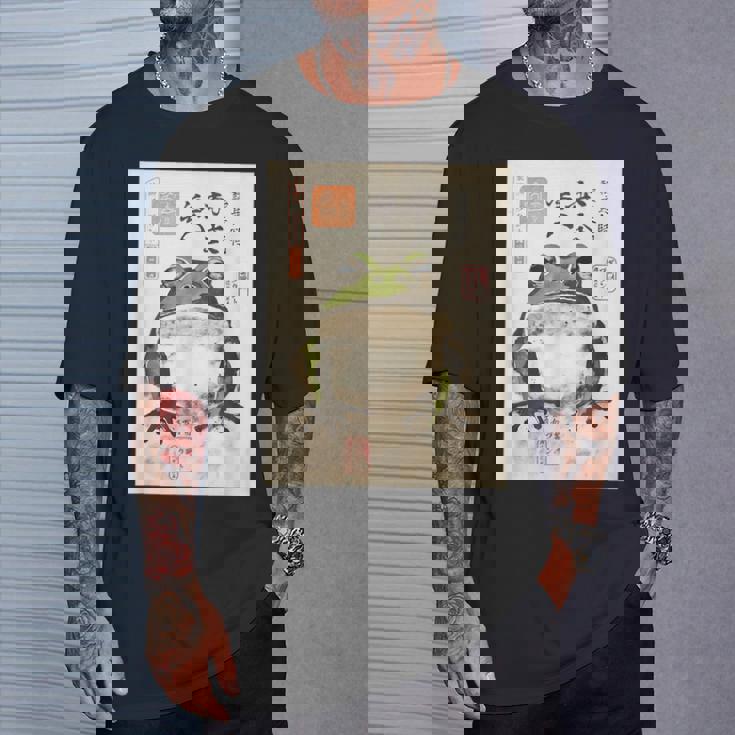 カエル浮世絵 アニメ 日本美術 Tシャツ 彼への贈り物