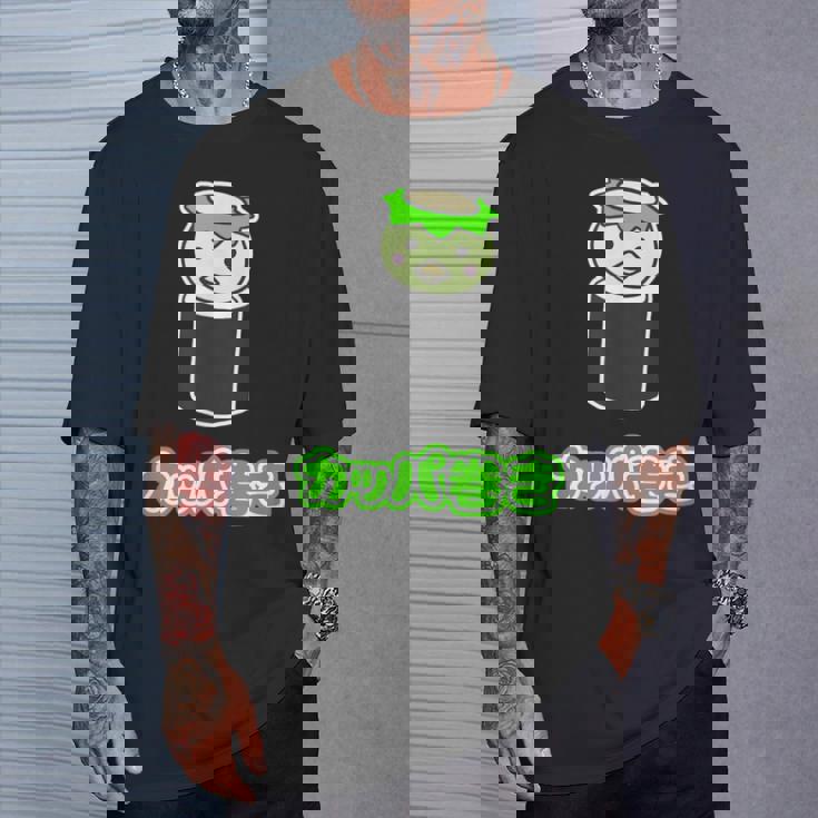 カッパ巻き【カッパ くん】河童 お寿司【どうぶつフレンズ】妖怪 ゆるくて かわいい キャラクター イラスト Tシャツ 彼への贈り物