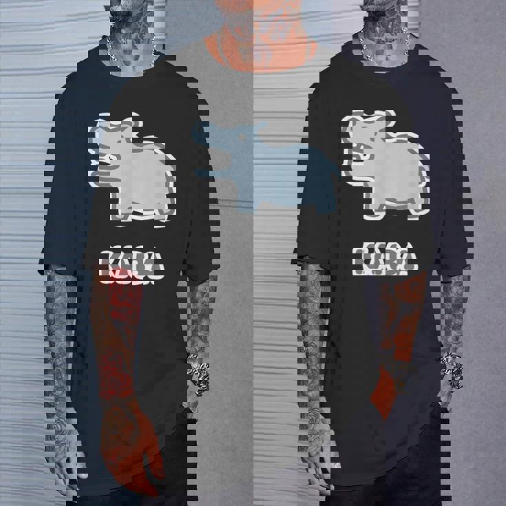 カバ くん Kaba【どうぶつフレンズ】動物園 ゆるくてかわいい キャラクター イラスト Tシャツ 彼への贈り物