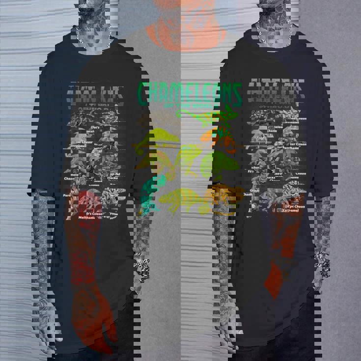 カメレオンズ・オブ・ザ・ワールド 知育爬虫類 トカゲ好き Tシャツ 彼への贈り物