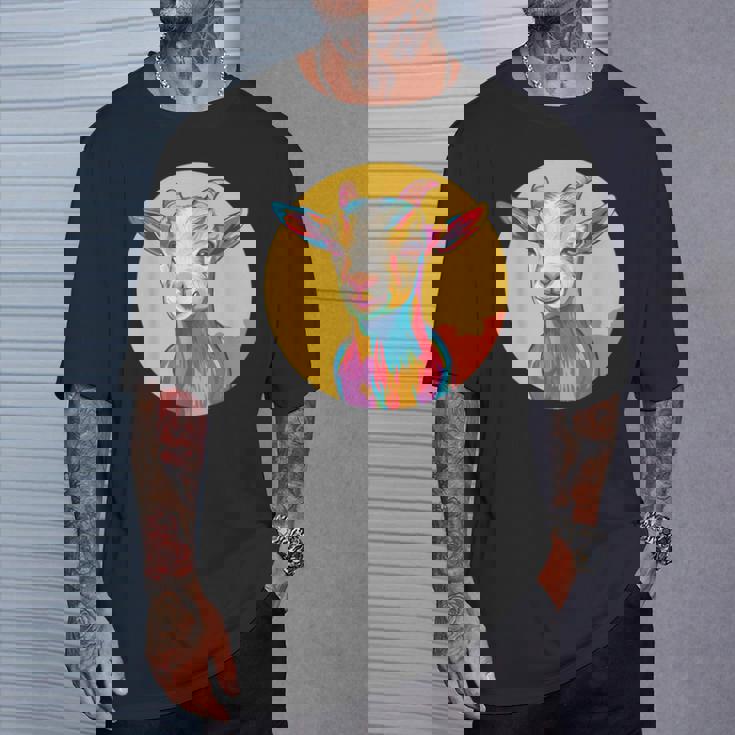 カラフルなヤギ Tシャツ 彼への贈り物