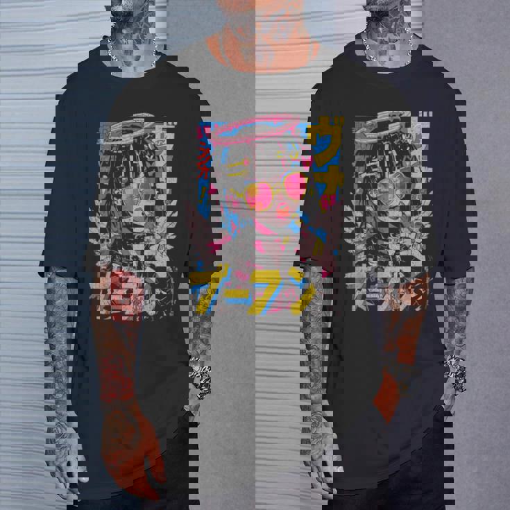 カワイイ ストリートウェア ヒップホップ Hip Hop サイバーパンク エンジェル テックウェア マンガ アニメ Tシャツ 彼への贈り物