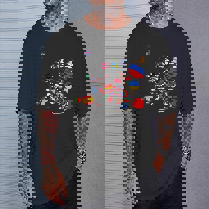 カントリーボール ヨーロッパ 面白い Tシャツ 彼への贈り物