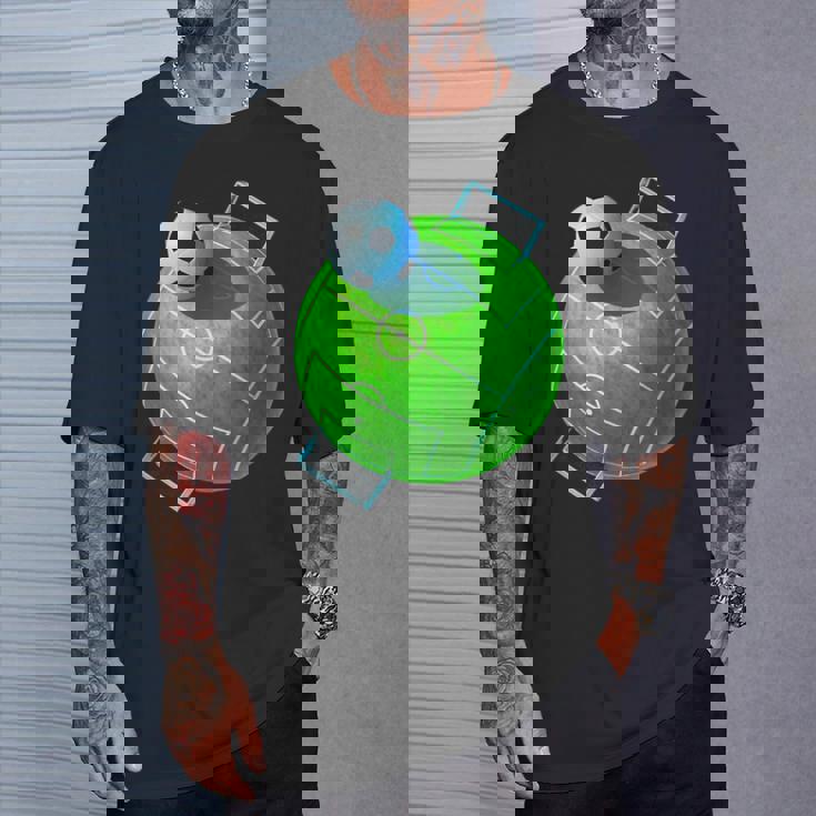 カーブ サッカーボール フィールドゴール サッカー選手 コーチ サッカーファン Tシャツ 彼への贈り物