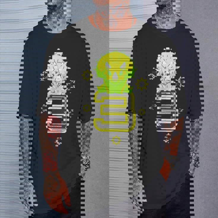 キッズ 3歳 赤ちゃん トリケラトプス 誕生日 恐竜 男の子 女の子 Tシャツ 彼への贈り物