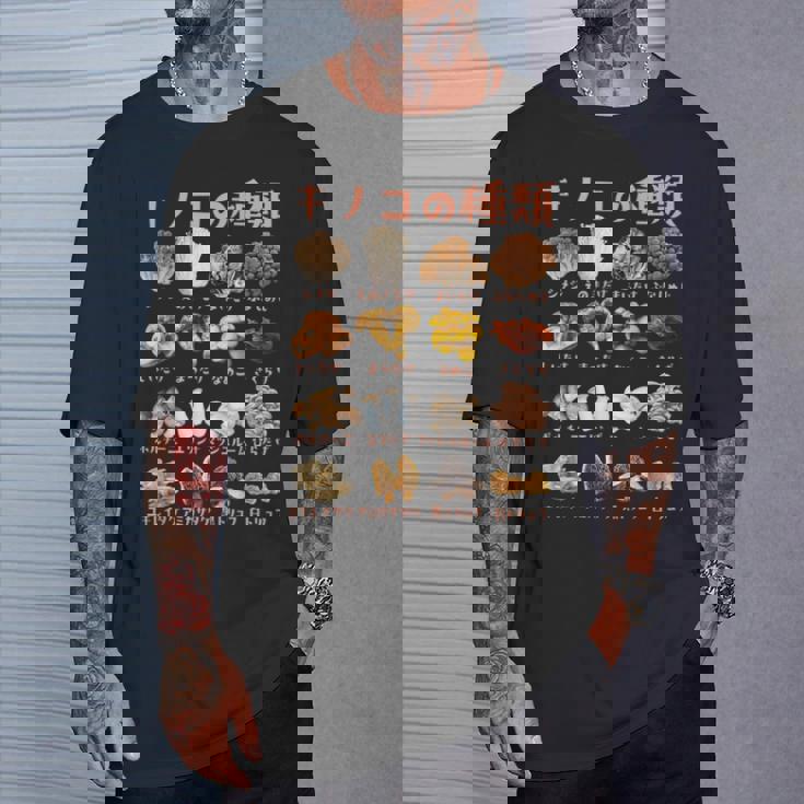 キノコ 種類 面白いtシャツ おもしろ 食べ物 文字入り メンズ 面白い 服 ネタ グッズ 文字tシャツ Tシャツ 彼への贈り物