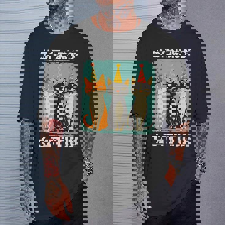 キャティチュード55歳 55歳の誕生日 猫好き 55歳 Tシャツ 彼への贈り物