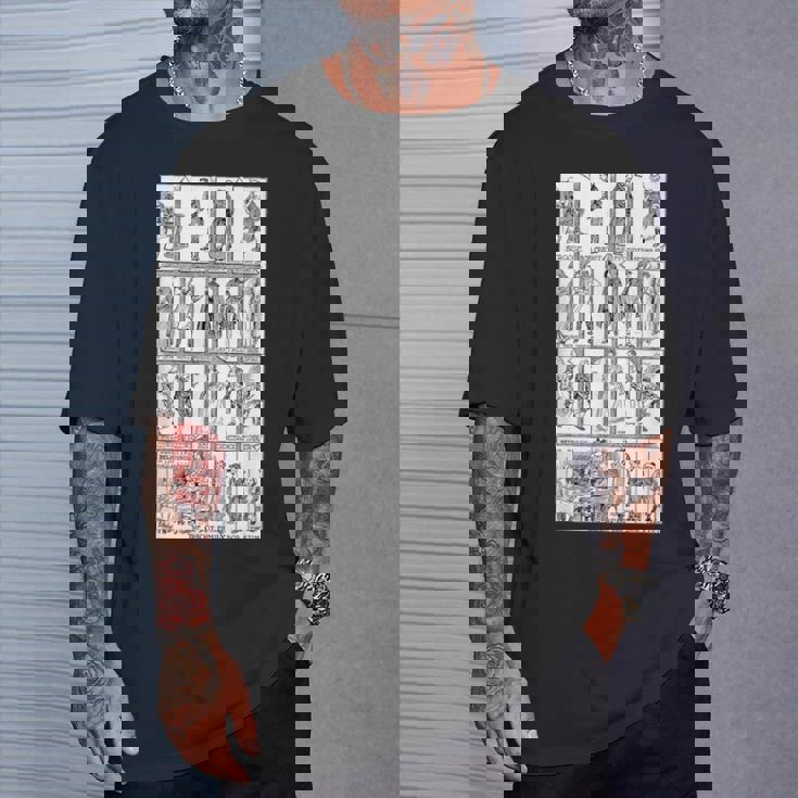 キャラクターモンタージュクリスマスキャロルtシャツ-ヴィンテージスクルージ Tシャツ 彼への贈り物