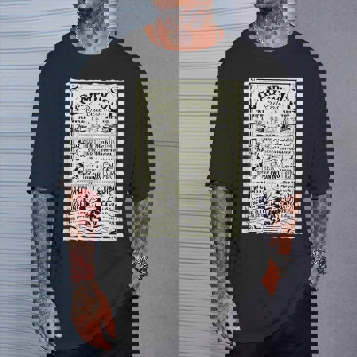 キャンピング ルール 遊び心たっぷりのヴィンテージ調デザイン おもしろ キャンプ Tシャツ 彼への贈り物