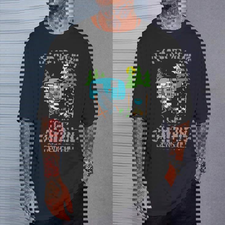 キャンプ 面白い キャンピング 楽しい キャンプファイヤー キャンピングカー 旅 Tシャツ 彼への贈り物