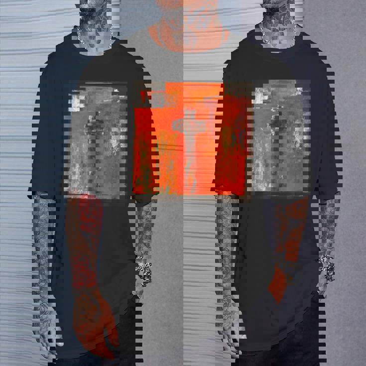 キリスト教のメッセージ イエス 十字架 愛 グラフィティ アート 絵画 Tシャツ 彼への贈り物