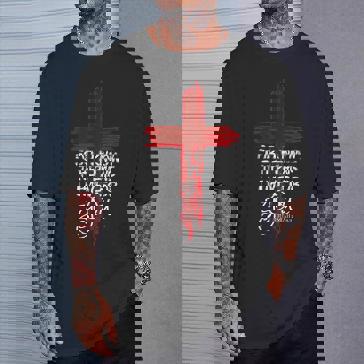 キリスト教の引用句 信仰 エレミヤ 2911 Tシャツ 彼への贈り物