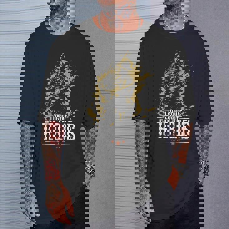 ギタリストのためのブルース・ミュージック・ギター ヴィンテージ 長袖tシャツ Tシャツ 彼への贈り物