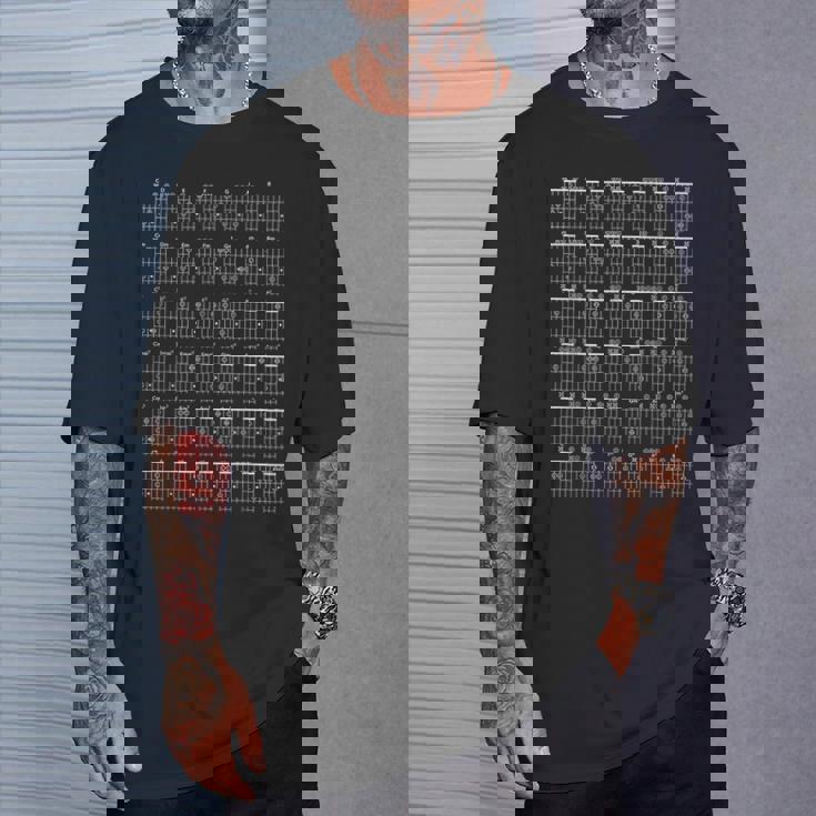 ギタープレーヤー コードチャート アドバンスミュージックセオリー クラススタディ Tシャツ 彼への贈り物