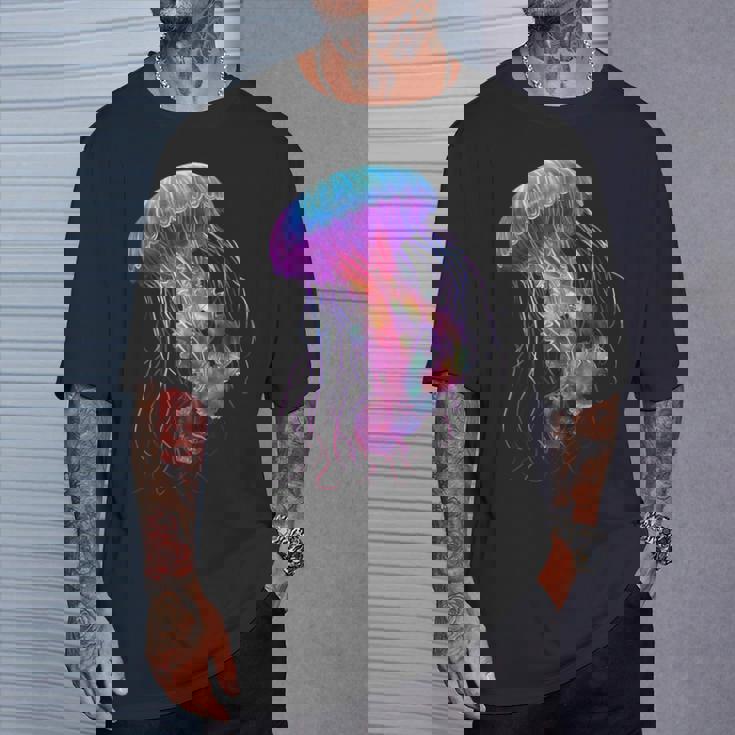 クラゲ 動物 モチーフ アート クラゲ Tシャツ 彼への贈り物