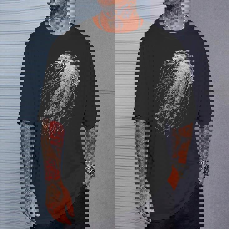 クラゲ 動物 モチーフ イラスト クラゲ Tシャツ 彼への贈り物