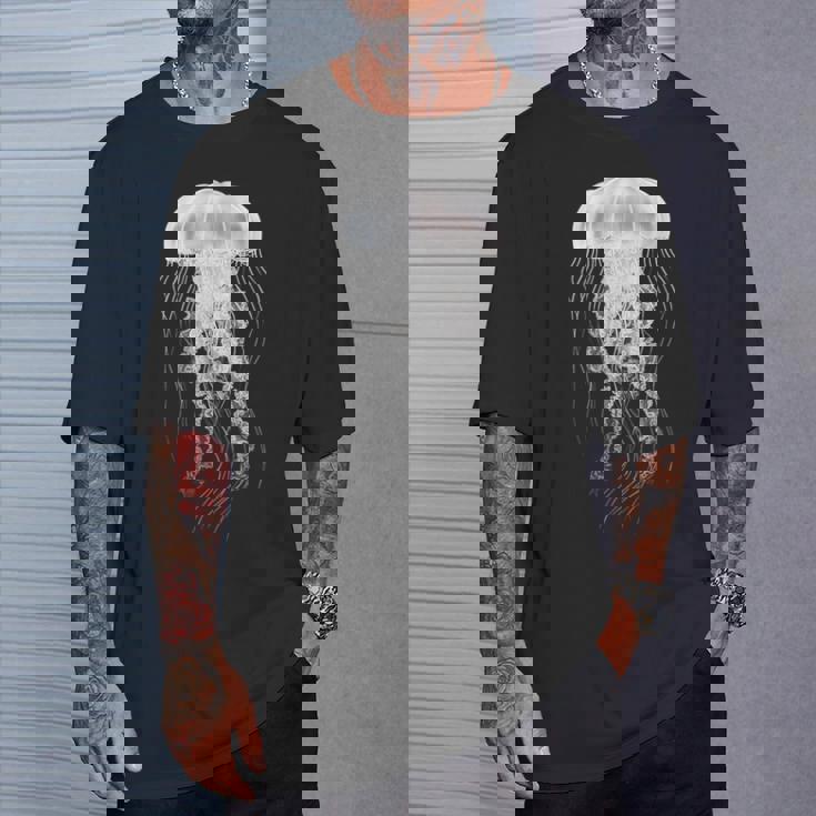 クラゲ 恋人 イラスト 動物 アート グラフィック クラゲ Tシャツ 彼への贈り物