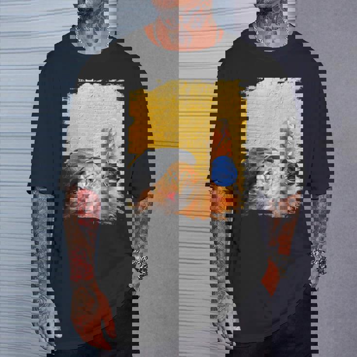 クラシックブルーヨーヨーの猫 Tシャツ 彼への贈り物