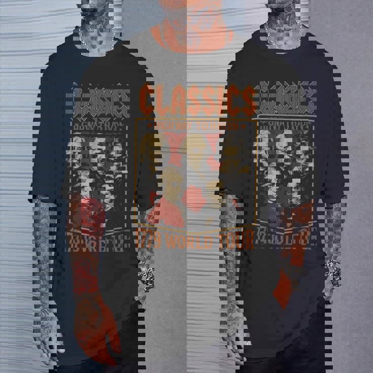 クラシック作曲家ツアー、面白クラシック音楽パロディー Tシャツ 彼への贈り物