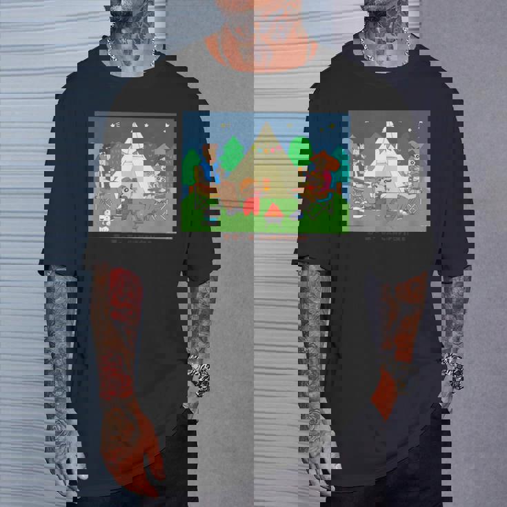 クレヨンしんちゃん 野原一家キャンプファイヤー 集合 Tシャツ 彼への贈り物