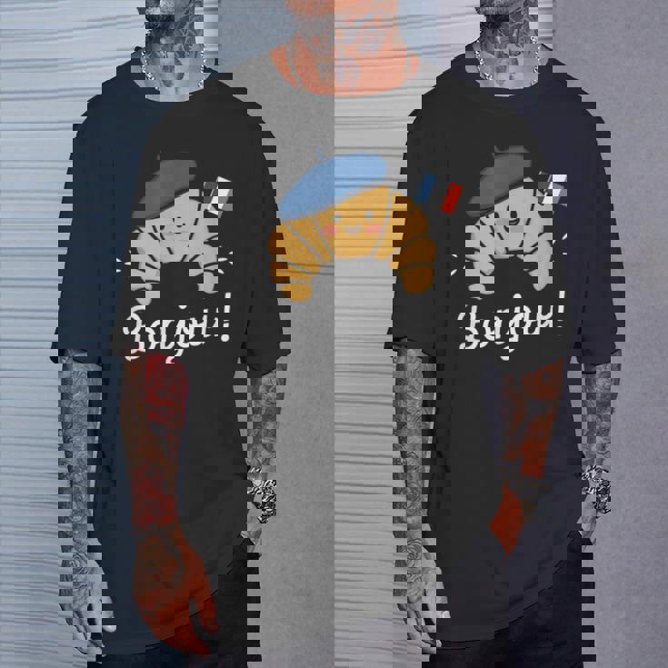 クロワッサン フランス語格言 フランス ベーキング 朝食 面白い Tシャツ 彼への贈り物