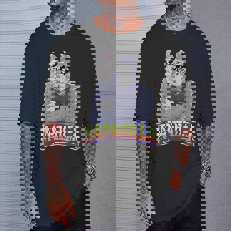 クール・パパ・ゴリラ 父娘ゴリラ Tシャツ 彼への贈り物