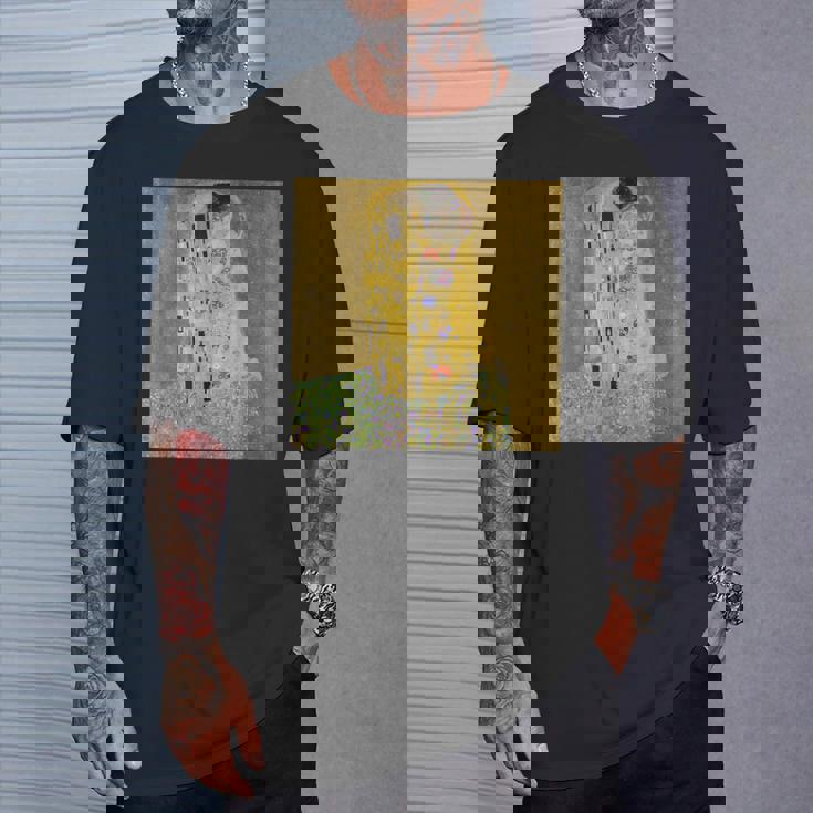 グスタフ・クリムトのキス 有名な絵画 Tシャツ 彼への贈り物