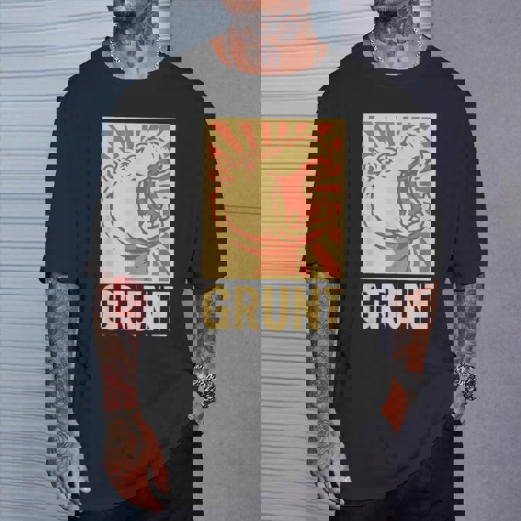 グラントカバアート – 面白い大胆な動物のカバ Tシャツ 彼への贈り物