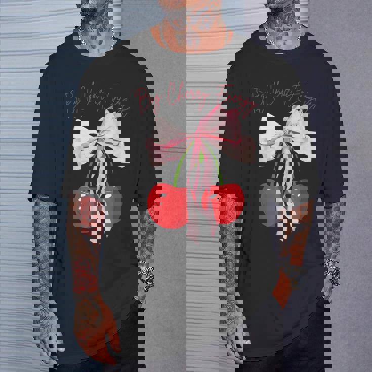 コケット さくらんぼのリボン ビッグチェリー エネルギー キュート コケット Tシャツ 彼への贈り物