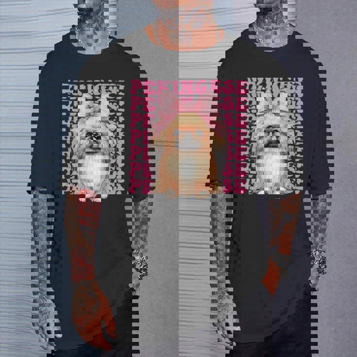 コケットボウ ペキニーズガール 犬 ママ 母の日 ピンク Tシャツ 彼への贈り物