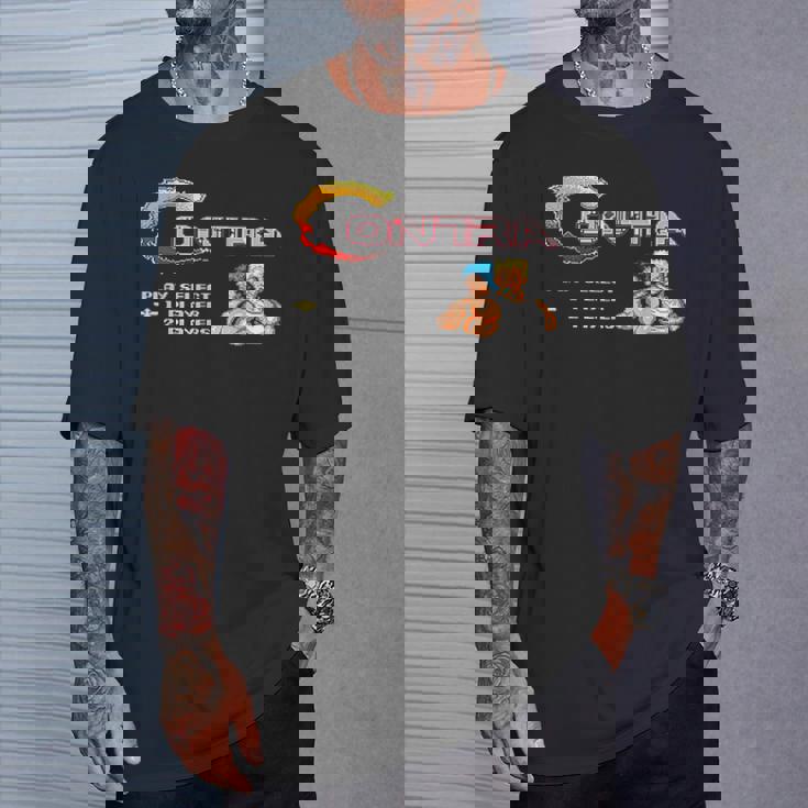 コントラ タイトル スクリーン レトロ ゲーマー ピクセル ウォリアー クラシック ゲーム Tシャツ 彼への贈り物