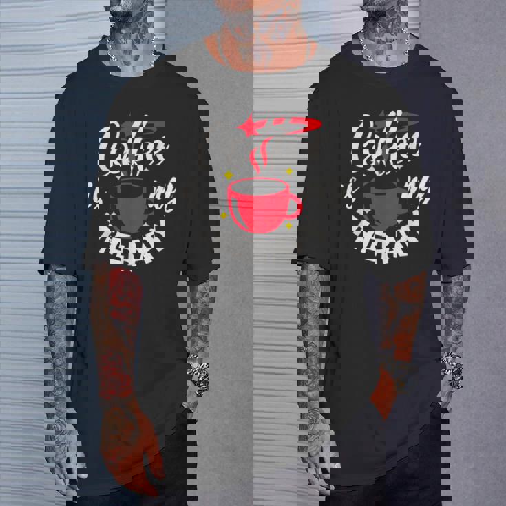 コーヒーは私のセラピー、面白いカフェイン愛好家 Tシャツ 彼への贈り物