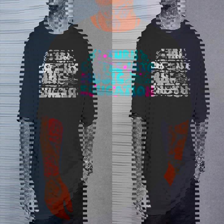 コーヒーを音楽教育学校の先生に変える Tシャツ 彼への贈り物