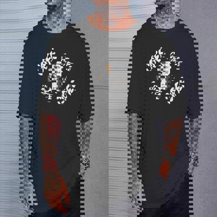 コーヒーオールド・イングリッシュ・シープドッグ犬 Tシャツ 彼への贈り物