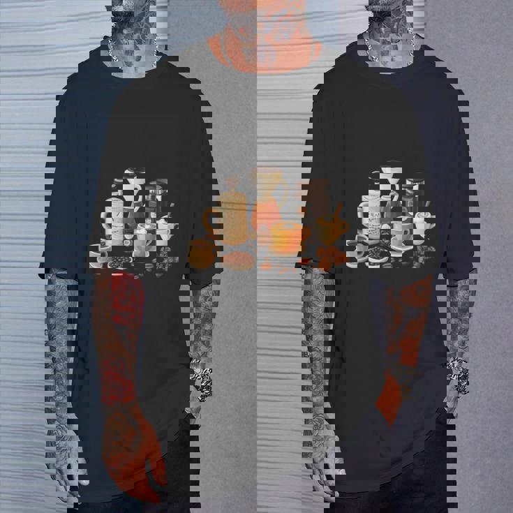 コーヒー愛好家アートギフト Tシャツ 彼への贈り物