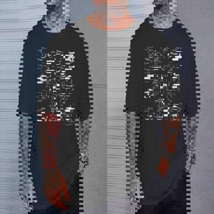 コーヒー柄 カフェイン エスプレッソ カプチーノ カフェインレス カフェ Tシャツ 彼への贈り物