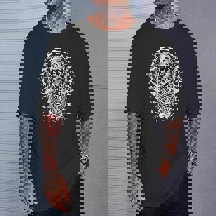 ゴシック 耽美 スケルトン グランジ オカルト Y2k ゴス ハロウィーン Tシャツ 彼への贈り物