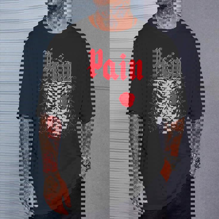 ゴシックスカルとバラ Tシャツ 彼への贈り物