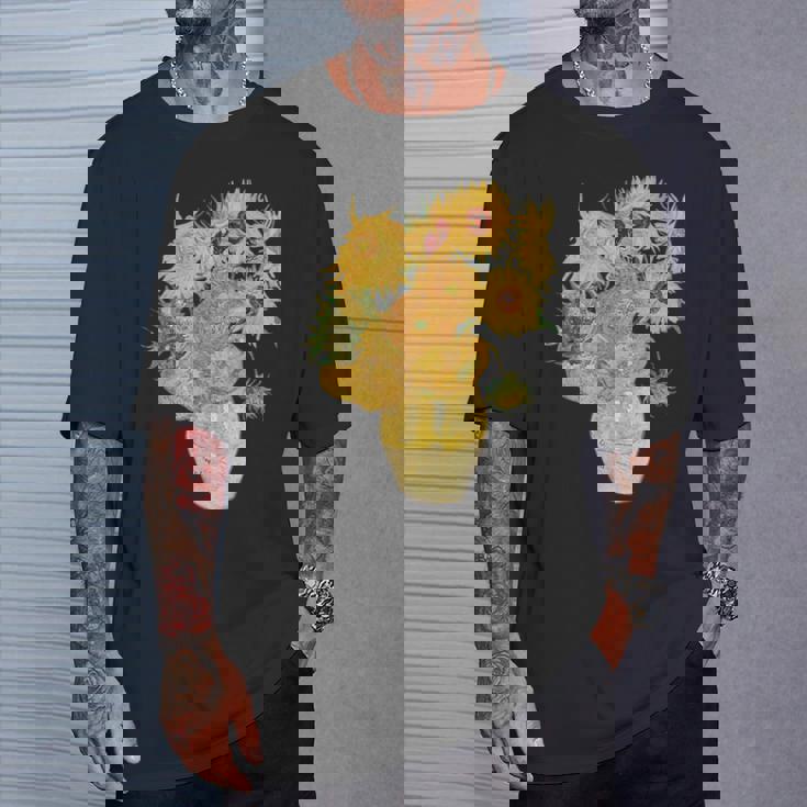 ゴッホ ひまわり 美的アート 鍬 絵画 グラフィック Tシャツ 彼への贈り物