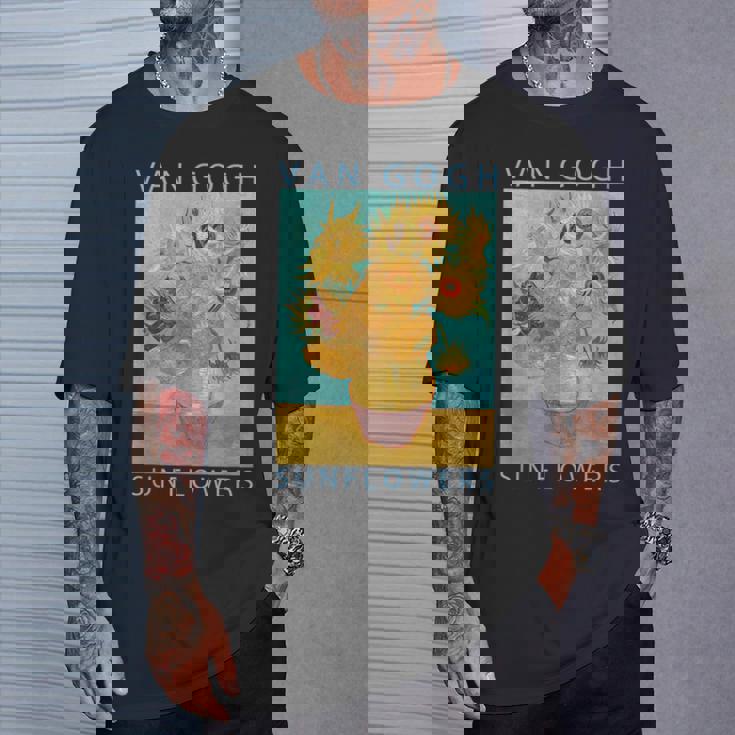 ゴッホ 面白いtシャツ ひまわり 名作 アート 花 印象派 絵画 メンズ レディース 服 美術 油彩画 Tシャツ 彼への贈り物