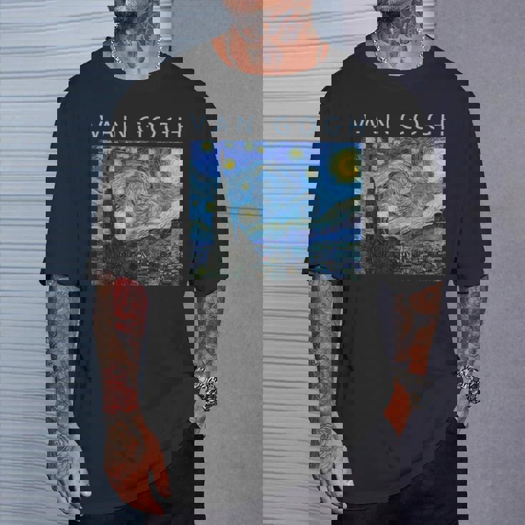 ゴッホ 面白いtシャツ おもしろ アート 星月夜 印象派 絵画 メンズ レディース 面白い 服 美術 ネタ Tシャツ 彼への贈り物