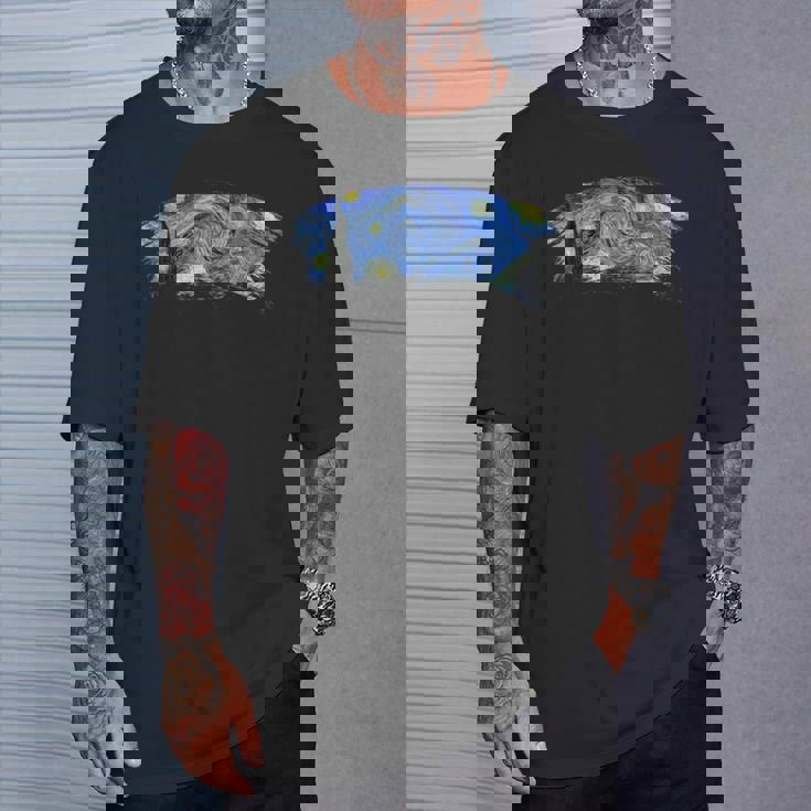 ゴッホ「星月夜」名画 Tシャツ 彼への贈り物