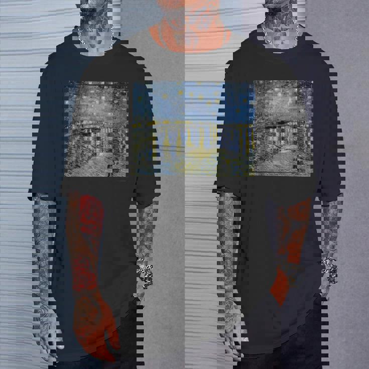 ゴッホ／ローヌ川の星月夜【世界の名画】（高精細画質）フィンセント・ファン・ゴッホ Gogh 美術館アート Tシャツ 彼への贈り物