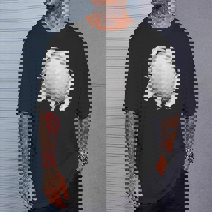 ゴルフ 面白いtシャツ ボール メンズ おもしろ 面白い 服 おもしろグッズ ネタ ゴルフウェア シャツ 胸 Tシャツ 彼への贈り物