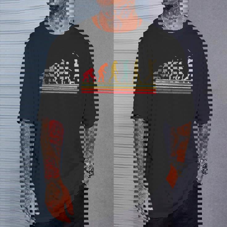 ゴルファー&ゴルファーへのレトロなゴルフエボリューションギフト Tシャツ 彼への贈り物