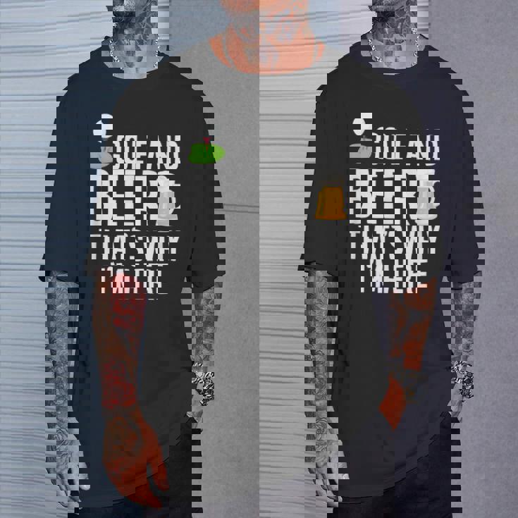 メンズ メンズ ゴルフウェア ゴルフとビール That's Why I'm Here Tシャツ 彼への贈り物