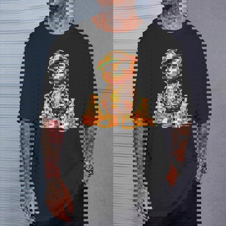 ゴールデンテディベア ボスマネーバッグ ゴールデンコイン&チェーン Tシャツ 彼への贈り物