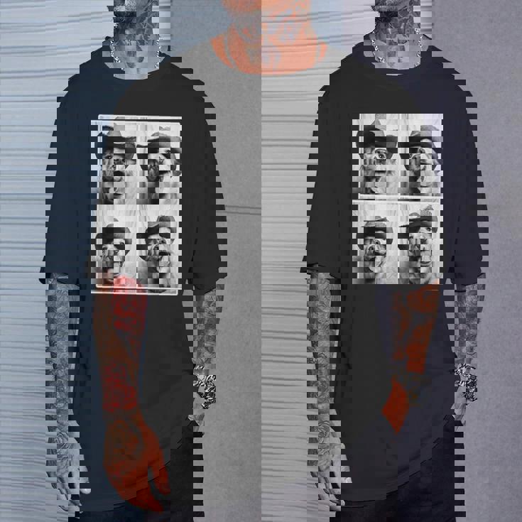 ゴールデンレトリバー カウボーイハット フォトブース セルフィー おもしろ犬 Tシャツ 彼への贈り物