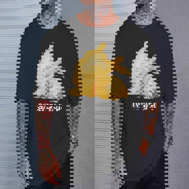 ゴールデンレトリバー ゴールデン 犬 Can't Get Up かわいい やる気スイッチ故障中 水彩 おもしろ 犬好き Tシャツ 彼への贈り物