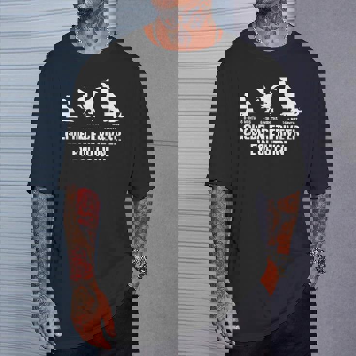 ゴールデンレトリバーオーナーのためのゴールデンレトリバーの進化 Tシャツ 彼への贈り物